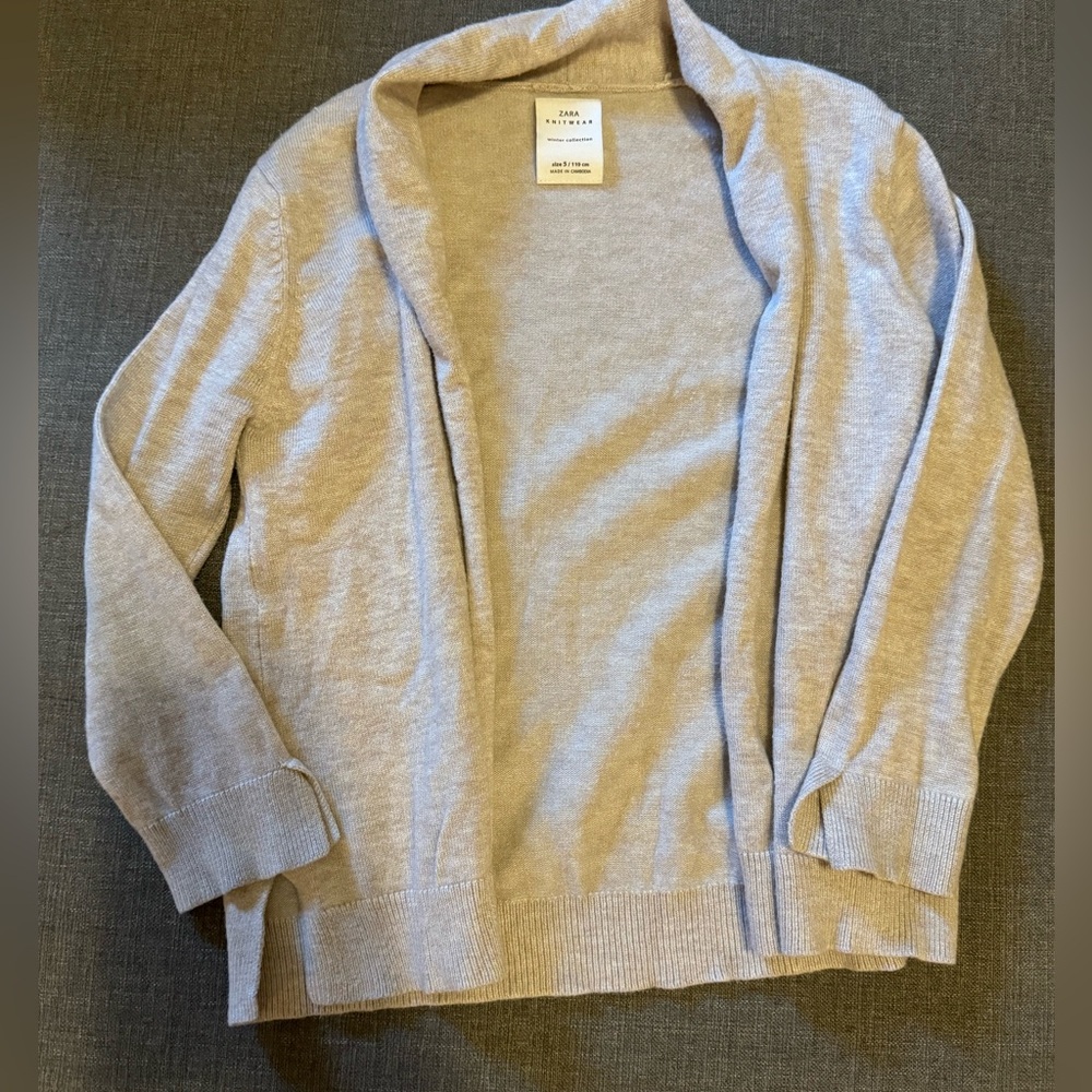 Cardigan Sweater- Zara/ *4t/ oatmeal/ guc